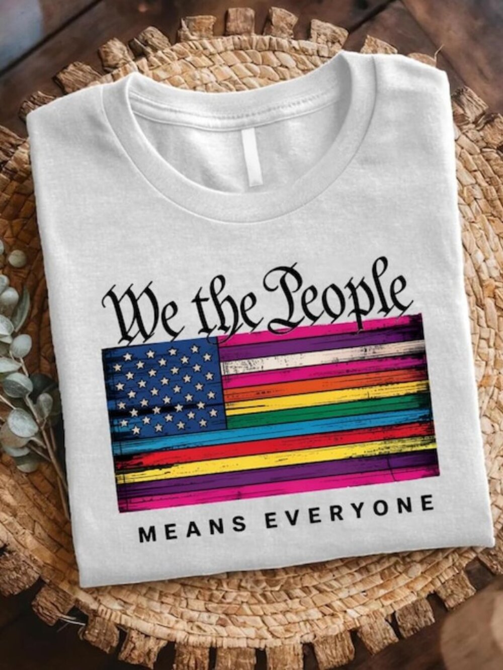 We the People Pride Shirt, Rainbow American Flag Tee, LGBTQ Equality Shirt